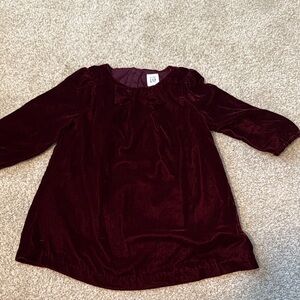 GAP Velvet Maroon Baby Dress